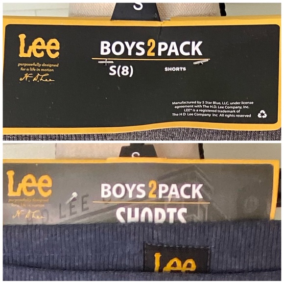 Lee 2 Pack Boys Shorts, size 8 - Picture 3 of 4